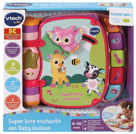 Super Livre Enchanté des Baby Loulous Rose – VTech