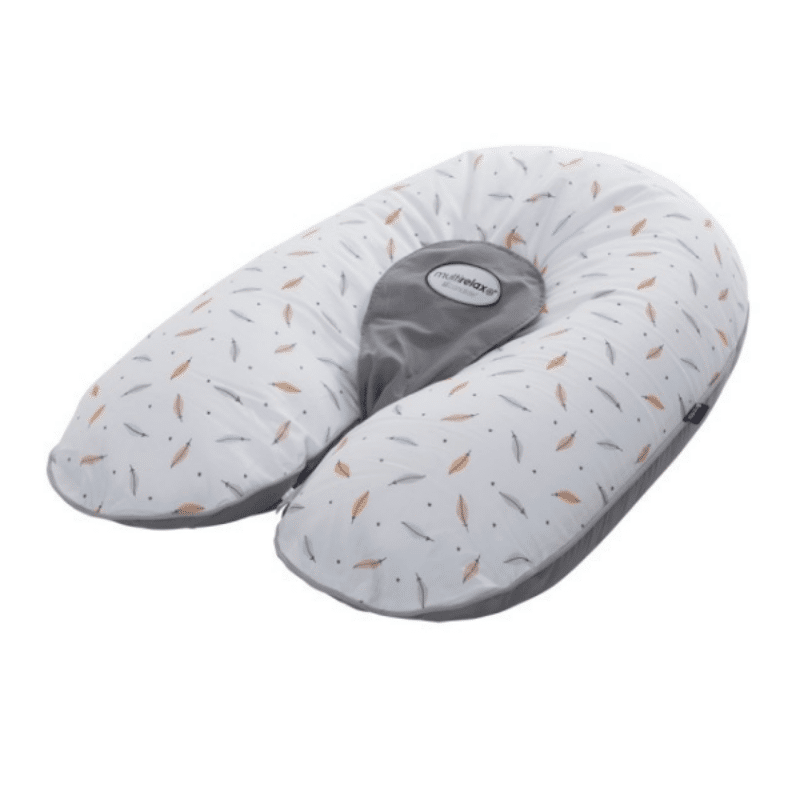 COUSSIN DE MATERNITÉ MULTIRELAX JERSEY PLUMES GRIS-CANDIDE
