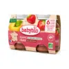 Petits pots pomme fraise - 2x130g - babybio