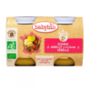 Petit pot fruits pomme abricot & céréale 2x130g - babybio