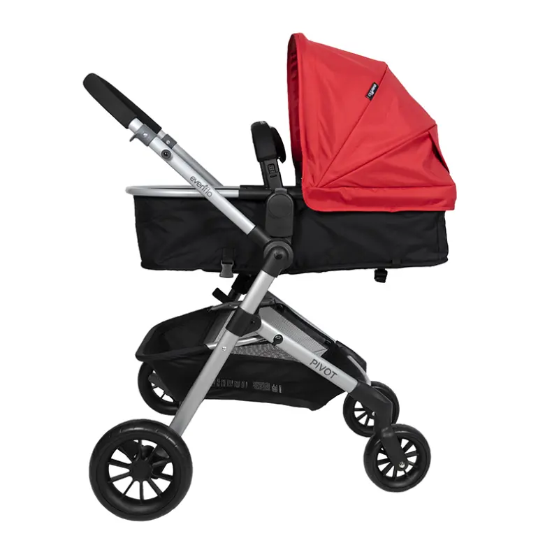 POUSSETTE PIVOT SAFEMAX +SIÈGE AUTO ROUGE – EVENFLO