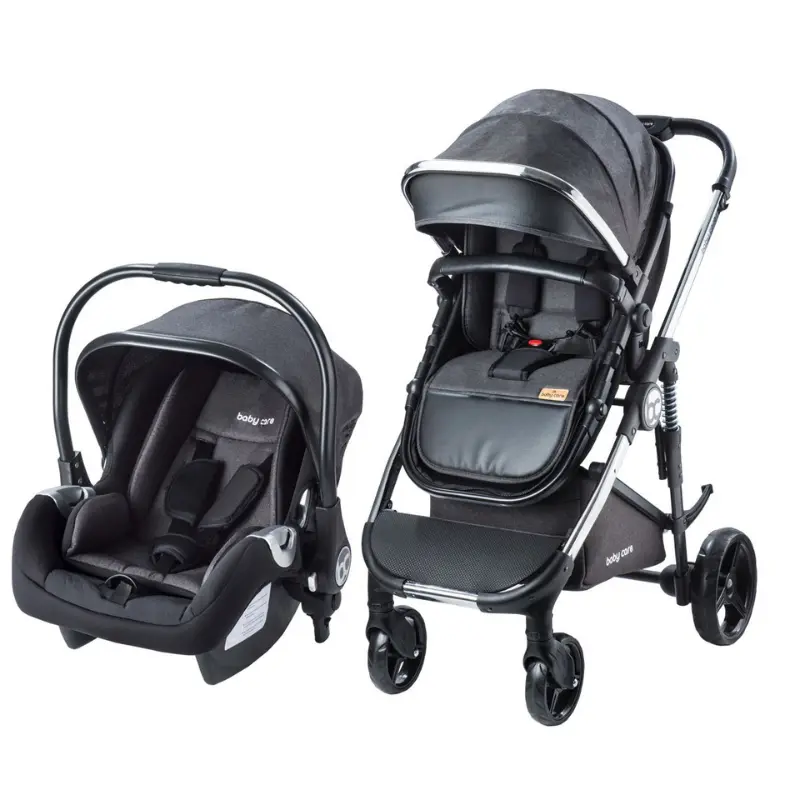 poussette duo BABY CARE - noir silver