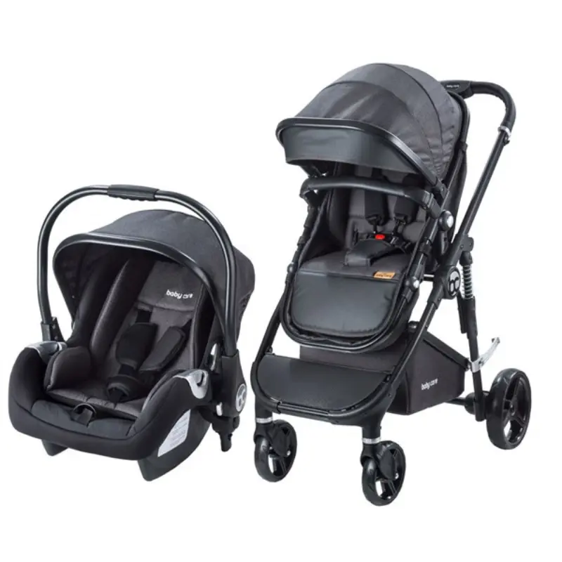 poussette duo BABY CARE - noir noir