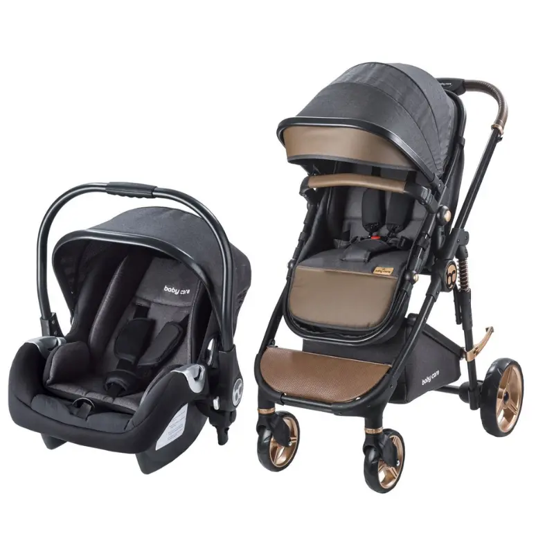 poussette duo BABY CARE - beige noir