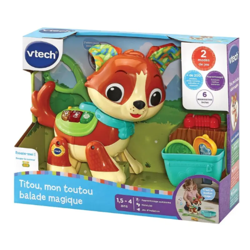 CHIEN INTERACTIF – TITOU, MON TOUTOU BALADE MAGIQUE – VTECH