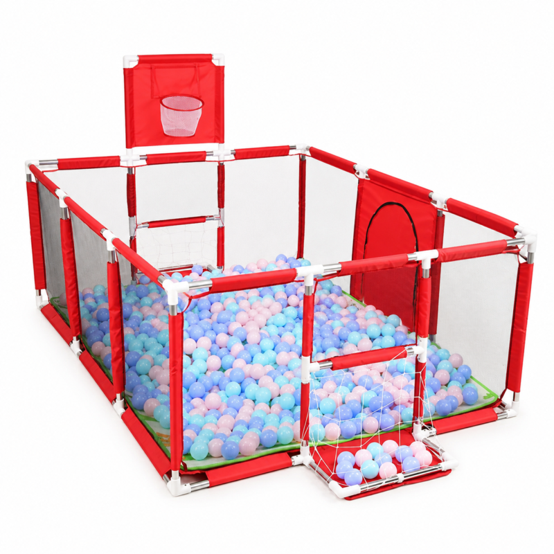 Parc bébé jeux et divertissement Anti-Chute – Rectangle Rouge