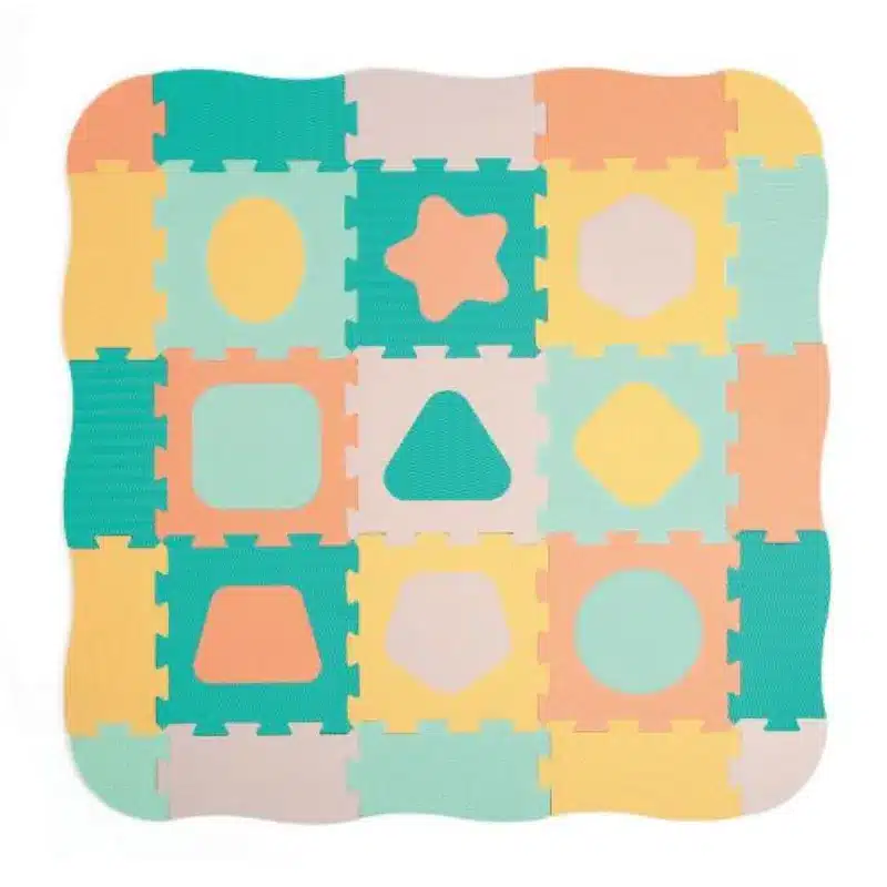 Tapis dalles géométrique pastel - LUDI