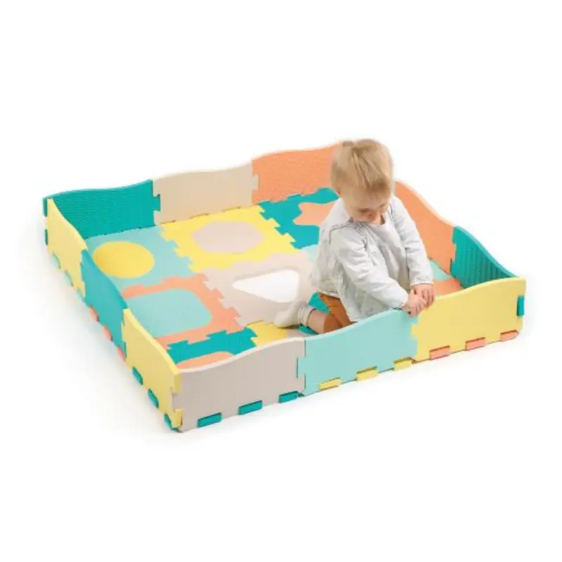 Tapis dalles géométrique pastel - LUDI