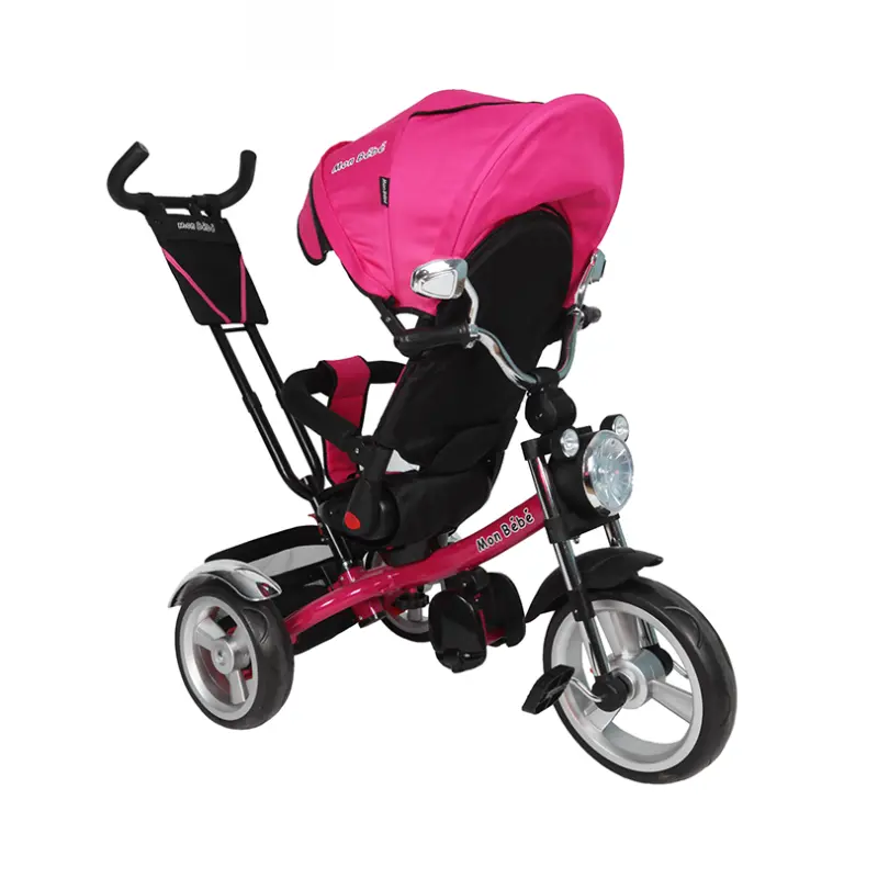 TRICYCLE HARELY MUSICAL ET LUMINEUX ROSE – MON BEBE