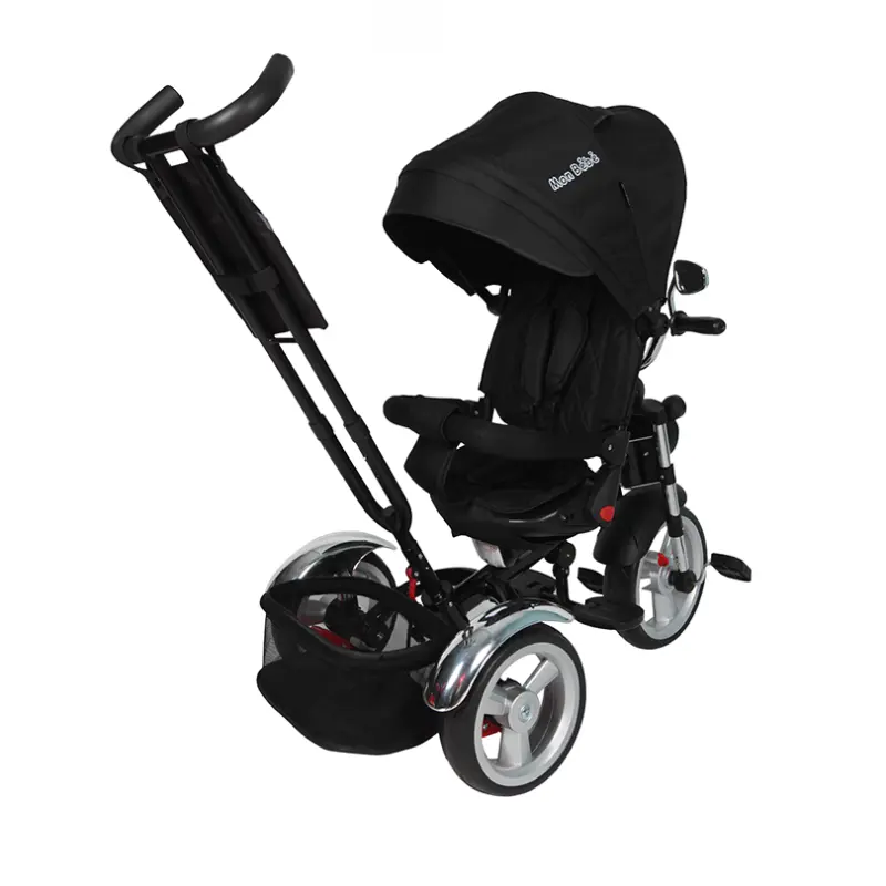 TRICYCLE HARELY MUSICAL ET LUMINEUX NOIR – MON BEBE