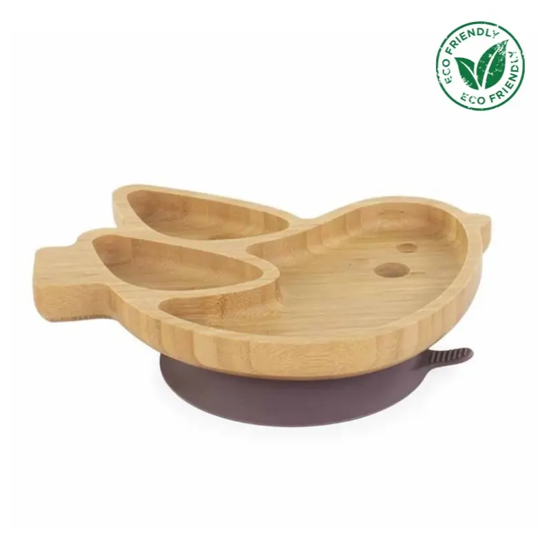 Assiette Poussin en Bambou naturel – MINILAND