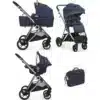 Poussette trio Mommy Plus bleu – MS