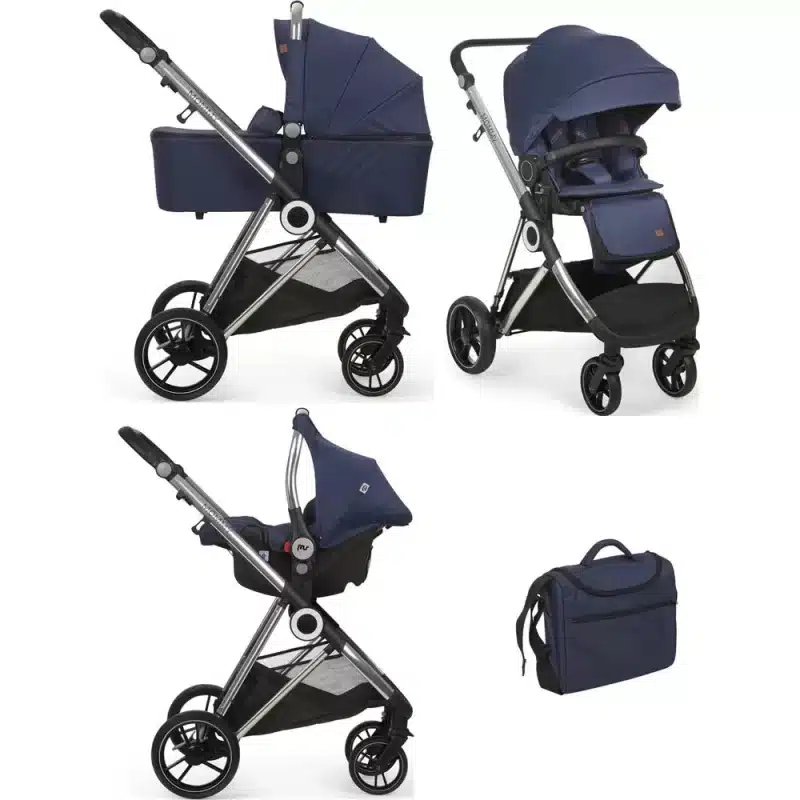 Poussette trio Mommy Plus bleu – MS