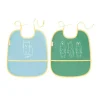 Lot de 2 Bavoirs Bleu/Vert - Badabulle