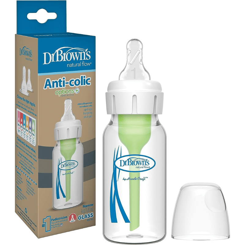 Biberon en verre étroite anti-colique de 120 ml - DR BROWNS