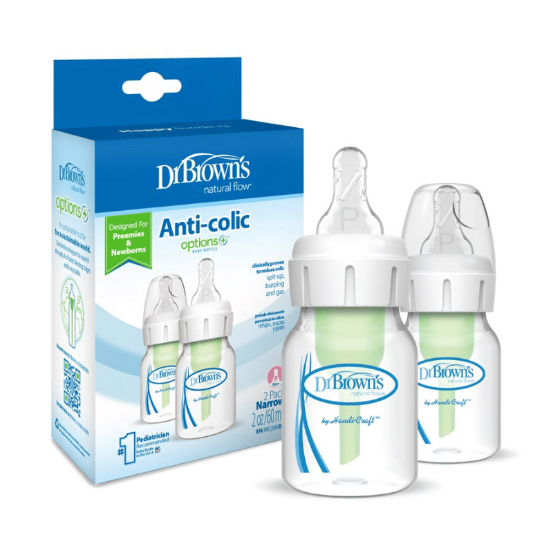 2 Biberon 60 ml étroit anti-colique Dr Brown's