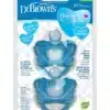 Dr. Brown's Pack de 2 Sucettes en silicone HappyPaci 0M+ - Bleu