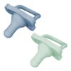 Sucette Monobloc en Silicone HappyPaci 0-6m Blue et Green -2 pack