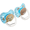 Dr Brown’s Sucette 6-18m Bear & Monkey - Boy Lot de 2