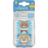 Dr Brown’s Sucette 6-18m Bear & Monkey - Boy Lot de 2
