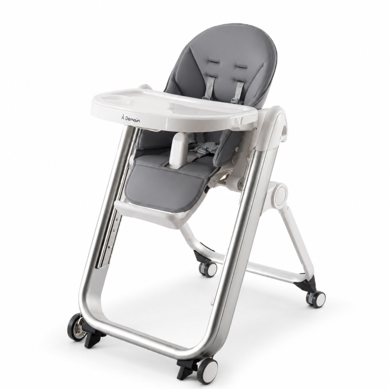 Chaise haute ERASME Gris - A Demain