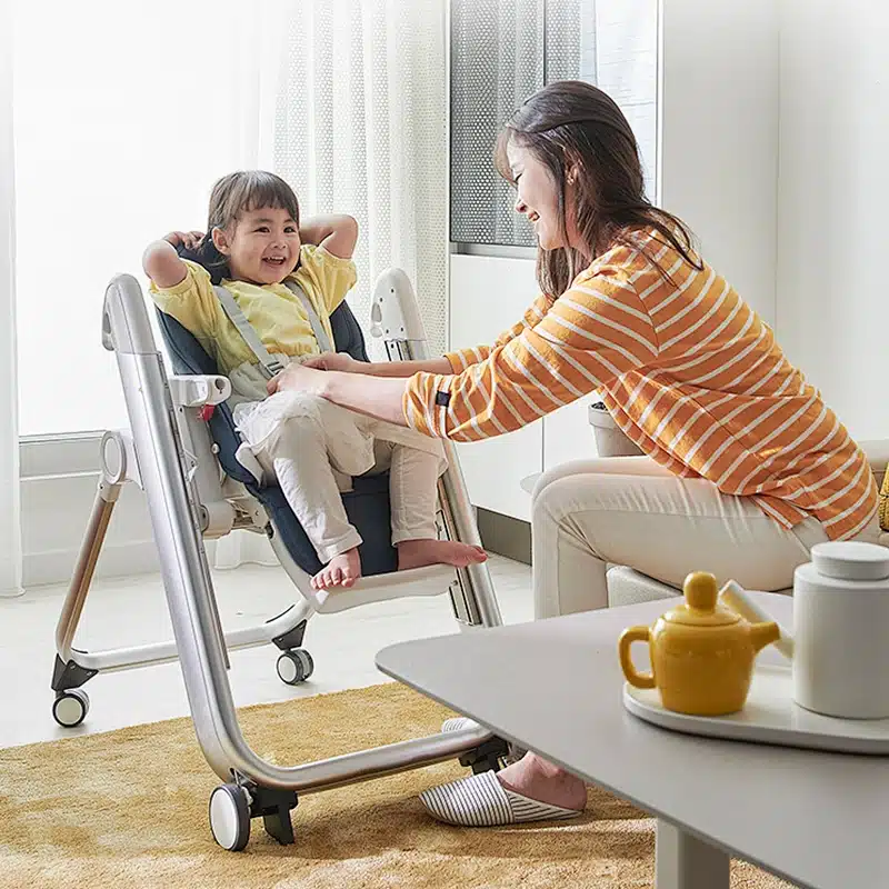 Chaise haute ERASME Gris - A Demain