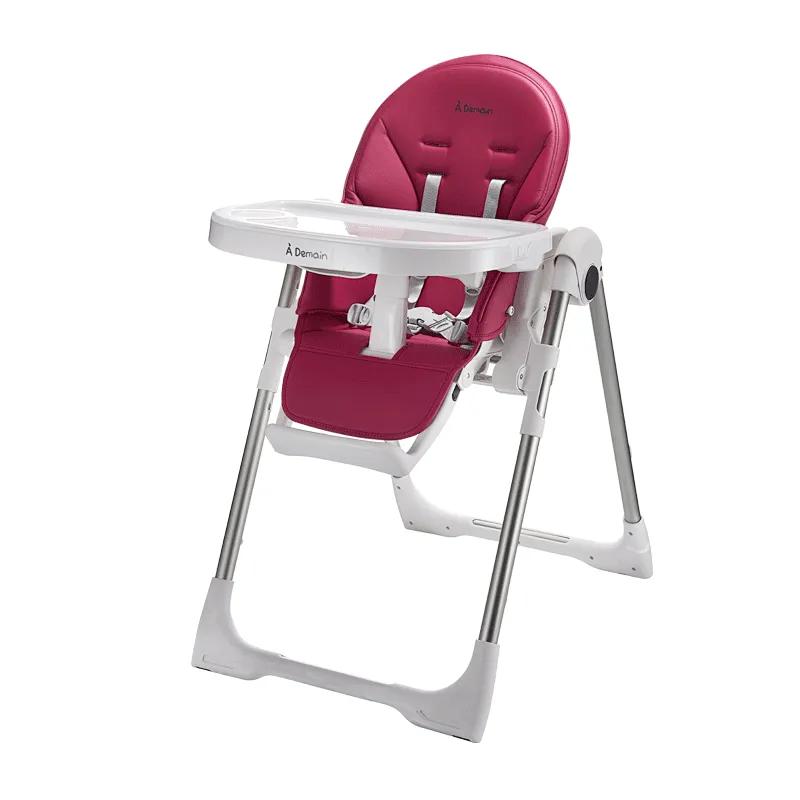 Chaise haute CLEO 3 en 1 rose foncé - A Demain