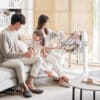 Chaise haute multifonctionnelle 3 en 1 gris - A Demain