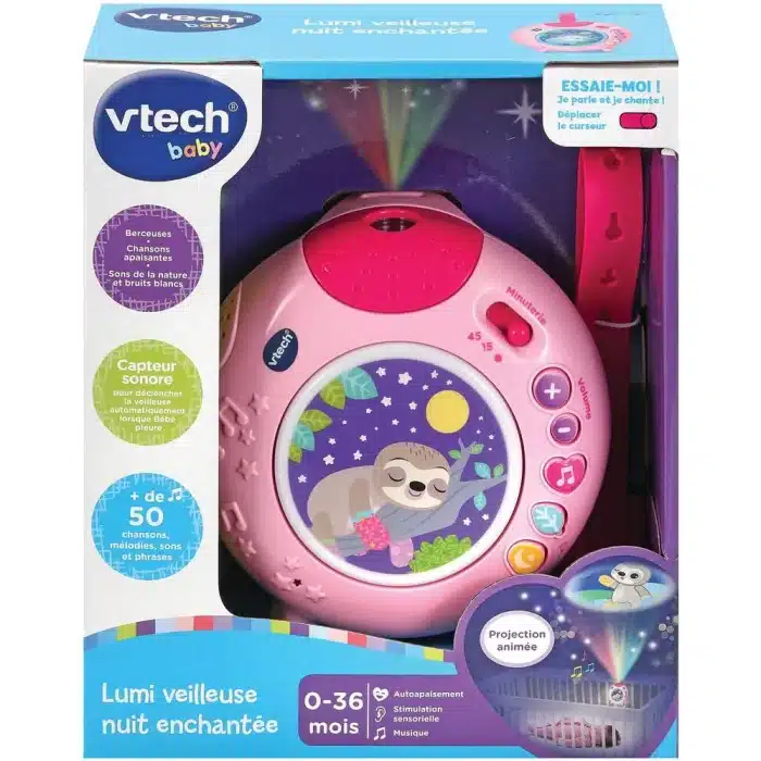 VTECH Lumi Veilleuse Nuit Enchantée 0-3 ans Rose – Image 2