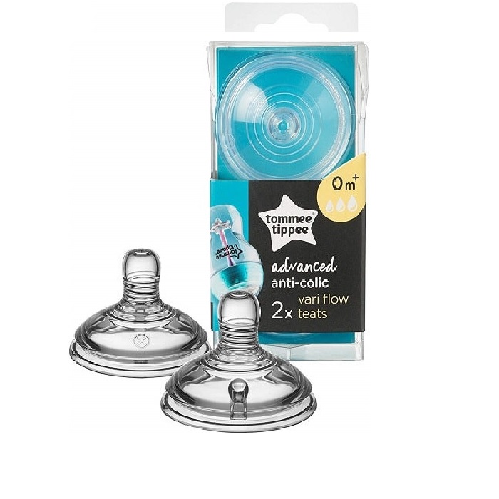 Pack de 2 Tétines anticolique Advanced Débit Variable- Tommee Tippee