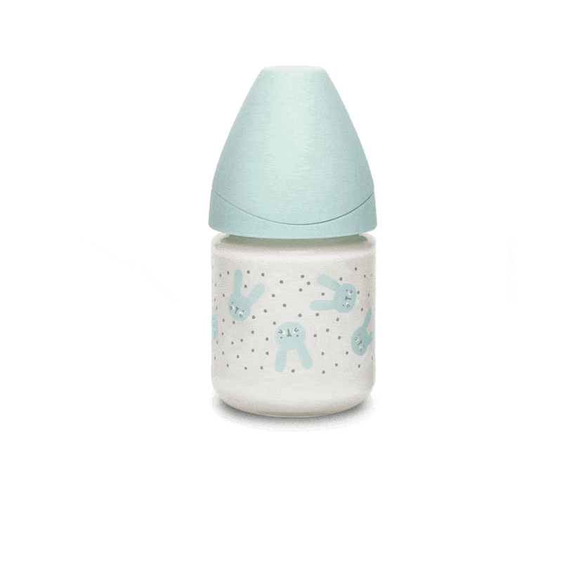 BIBERON VERRE RABBIT 120 ML VERT SUAVINEX