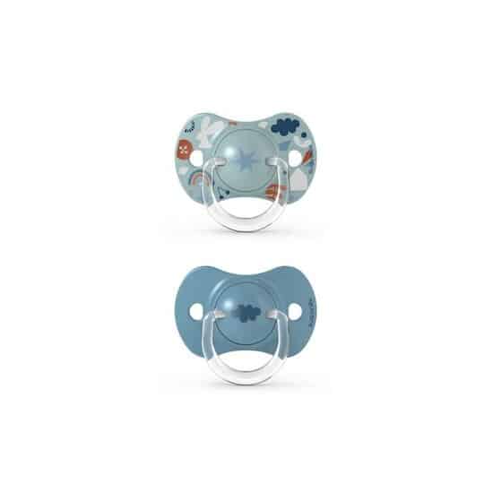 Suavinex Sucettes symetriques X 2 SX PRO - Into the Forest Bleu 6/18 mois