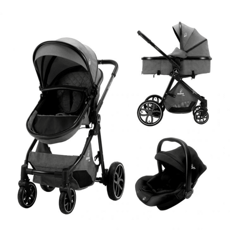 Poussette Sidney Cabriolet Trio 2 Gris - ASALVO
