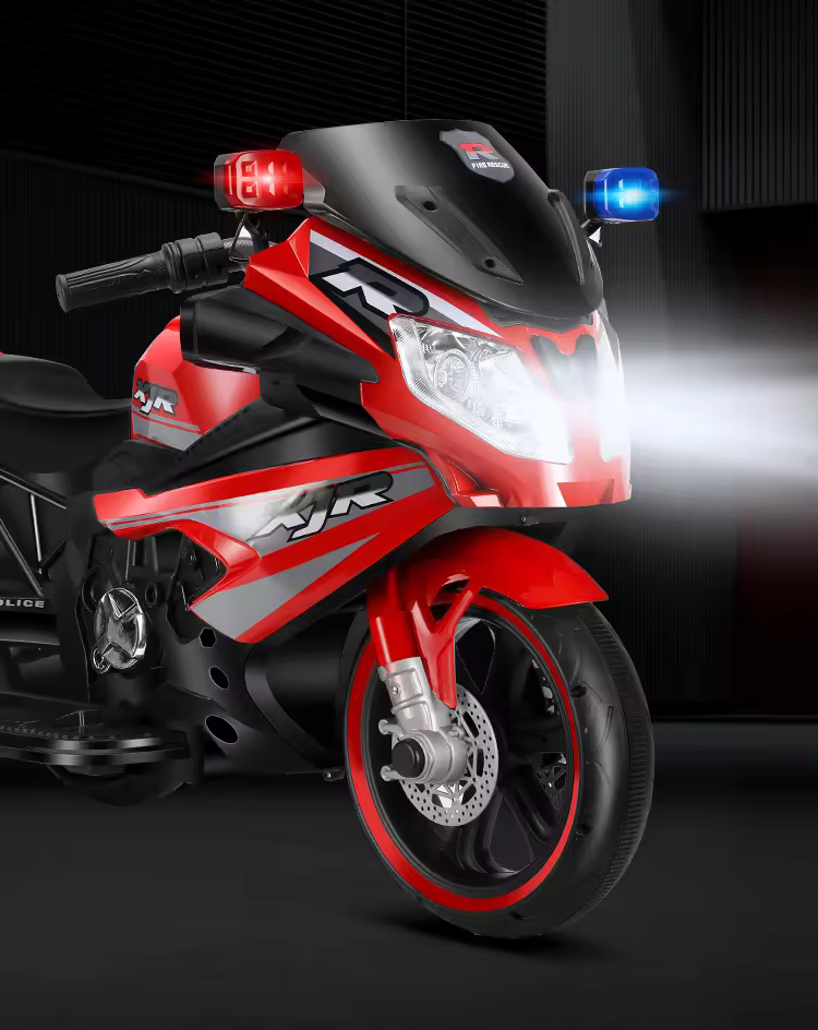 Grande Moto électrique de police 12v pour enfants