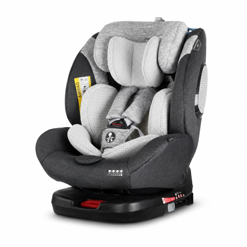 Siège Auto Rotatif Kidilo 360° Gris Clair ISOFIX 0-36 kg