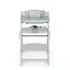 MS Innovaciones Chaise haute Full plus Gris/Turquoise