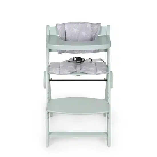 MS Innovaciones Chaise haute Full plus Gris/Turquoise