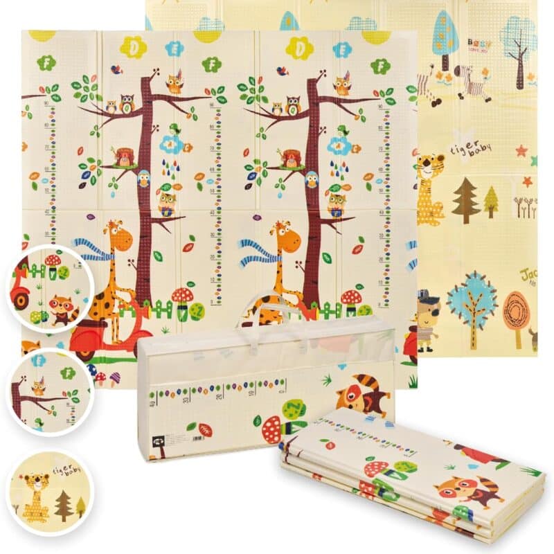 MS Trendy – Tapis de jeu double face 200×180×1 cm pour bébé
