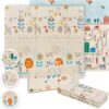 MS Fancy – Tapis de jeu double face 180×200×1.5 cm pour bébé