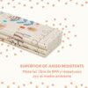 MS Fancy Tapis de jeu double face pour bébé 180 x 200 cm