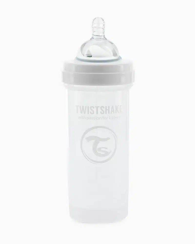 Biberon Anti-Colique Twistshake 260ml 2M+ - Blanc