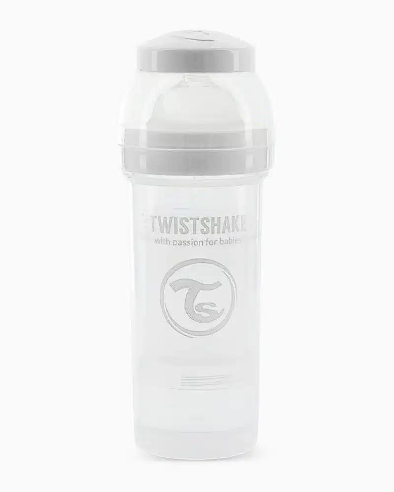 Biberon Anti-Colique Twistshake 260ml 2M+ - Blanc