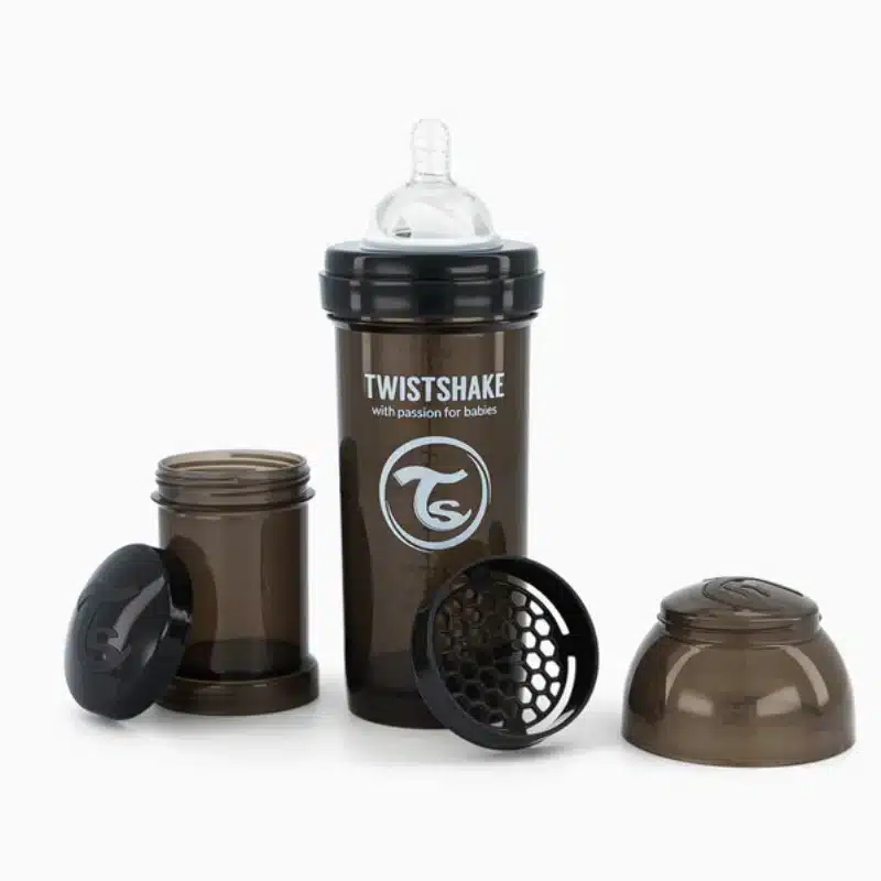 Biberon Anti-Colique Twistshake 260ml 2M+ - Noir