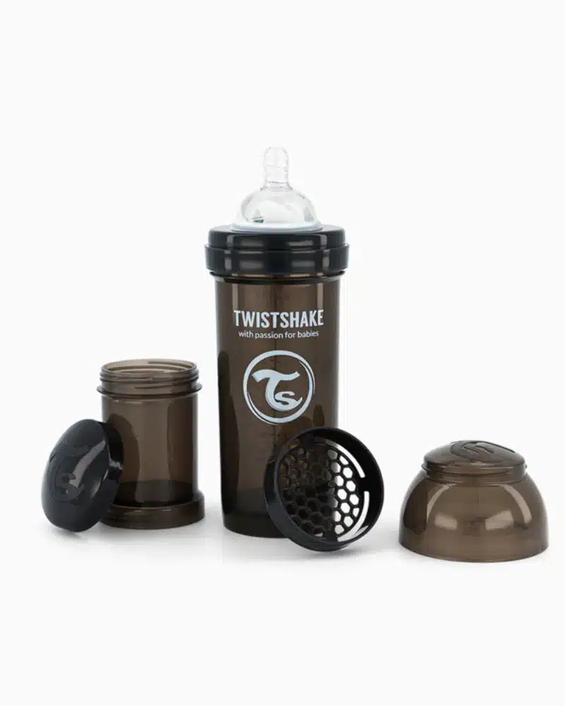 Biberon Anti-Colique Twistshake 260ml 2M+ - Noir