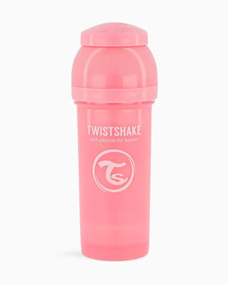 Biberon Anti-Colique Twistshake 260ml 2M+ - Rose