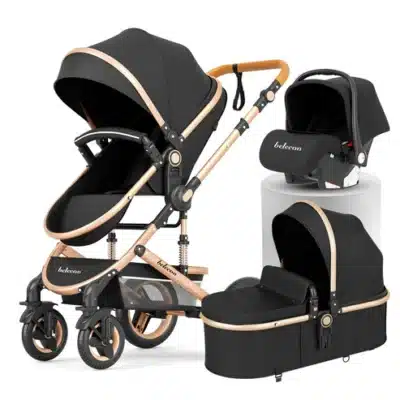 Pack poussette de Luxe 3 en 1 Noir – Belecoo