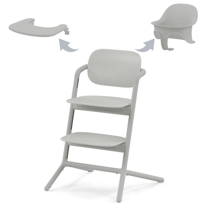 Chaise haute Lemo 3 en 1 Sued grey