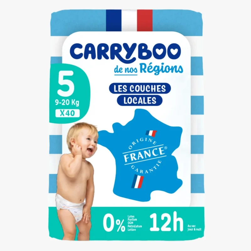 Carryboo Couches Écologiques Taille 5 (12-25kg) 40 unités