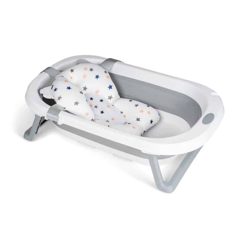Baignoire bébé pliable avec coussin de bain gris - Ms