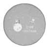 NAF NAF Tapis Rond Lapin Espace (90 x 90 x 2 cm)